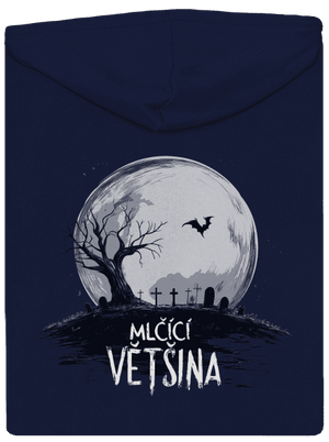 Mlčící většina pánská mikina na zip Navy