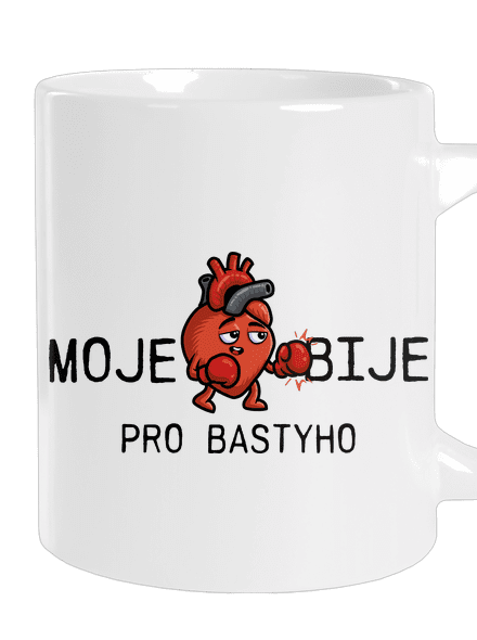 Moje srdce bije velký hrnek White