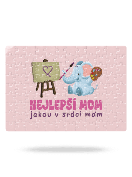 Nejlepší mom puzzle White