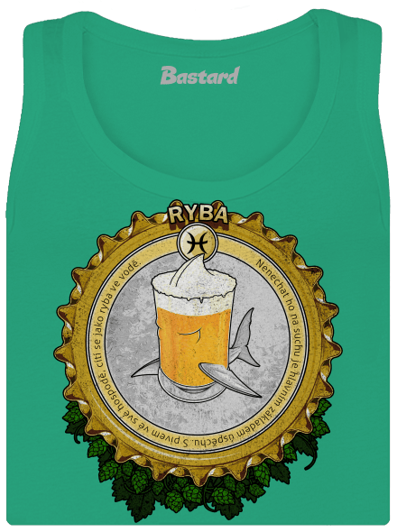 Pivní horoskop: Ryba dámské tílko klasické Mint Mal