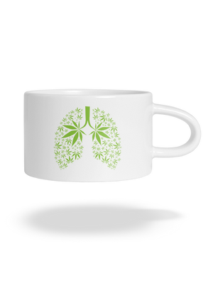 Ganja plíce hrnek makronka White