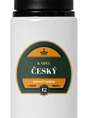 Pivní etiketa lahev na vodu White