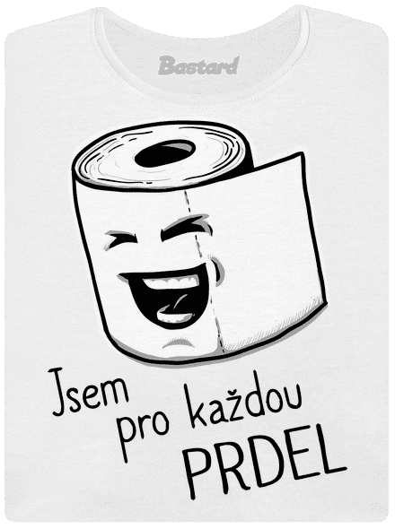 Prdel dámské tričko s lemem White