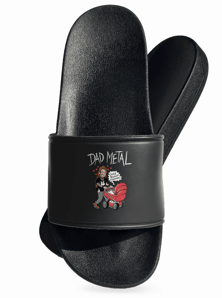 Dad metal pantofle Black