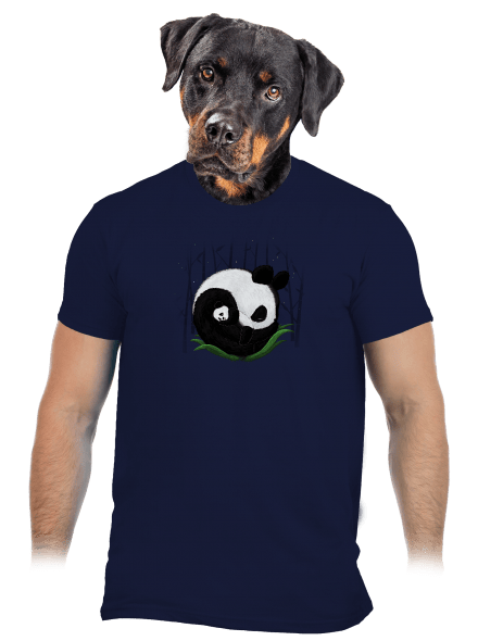 Dvě spící pandy pánské tričko Navy