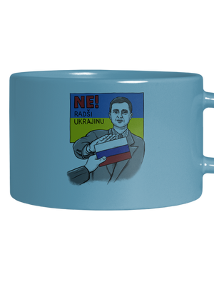 Ne! Radši Ukrajinu hrnek makronka Blue Macaron