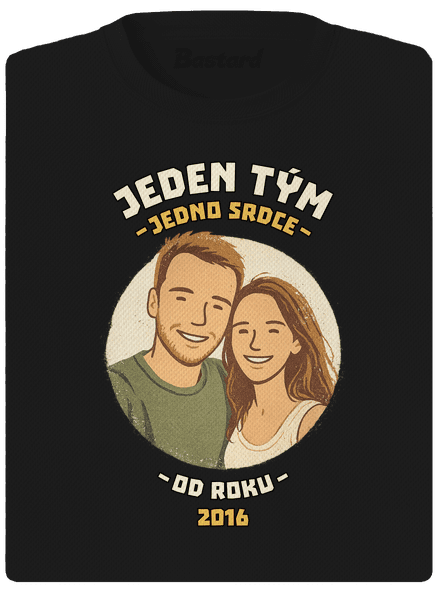 Jeden tým z vlastní fotky dámské sportovní tričko Black