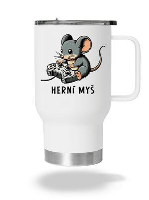 Herní myš termohrnek White