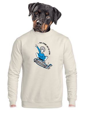 Starý, jak se cítím unisex mikina bez kapuce Off White