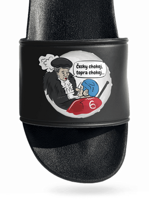 Český hokej pantofle Black