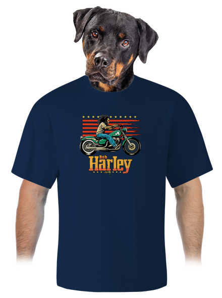 Bob Harley unisex tričko oversized Midnight Blue