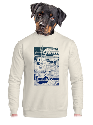 unisex mikina bez kapuce