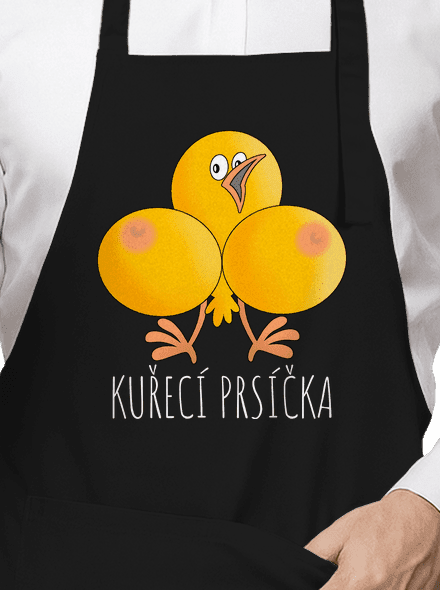 Kuřecí prsíčka zástěra Black