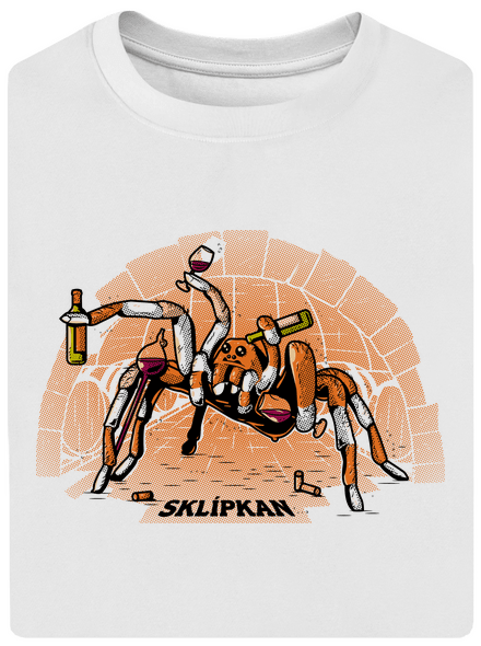 Sklípkan unisex tričko oversized White