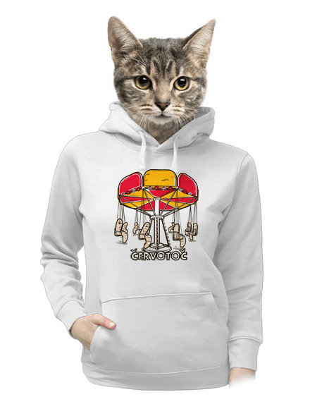 Červotoč dámská mikina klokanka White