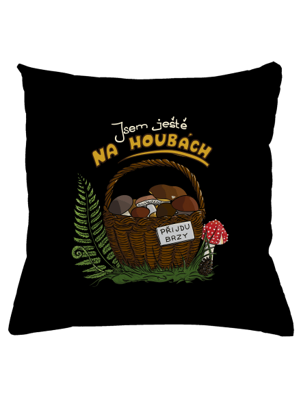 Na houbách polštář Black