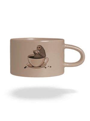 V pressu hrnek makronka Brown Macaron