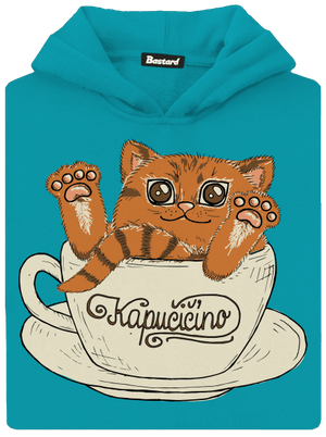 Kapučičíno dětská mikina klokanka Hawaiian Blue