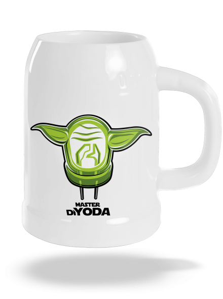 Mistr DiYoda půllitr White