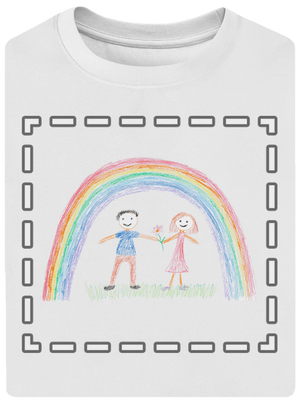 Dětské kresby - nahraj vlastní unisex tričko oversized White