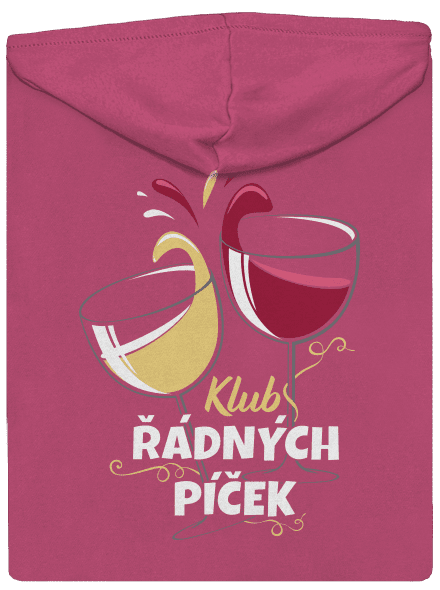 Klub řádných píček dámská mikina na zip Magenta