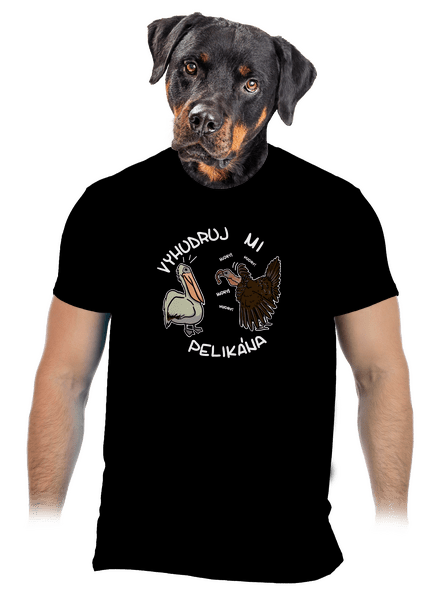 Vyhudruj mi pelikána pánské tričko Black