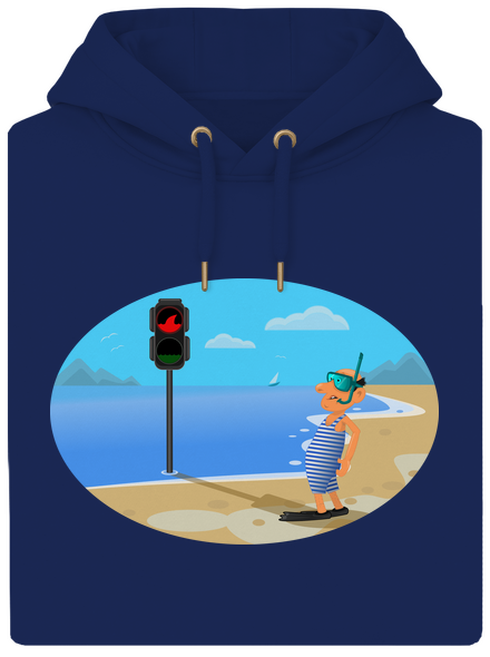 Bezpečné plavání unisex mikina premium Navy