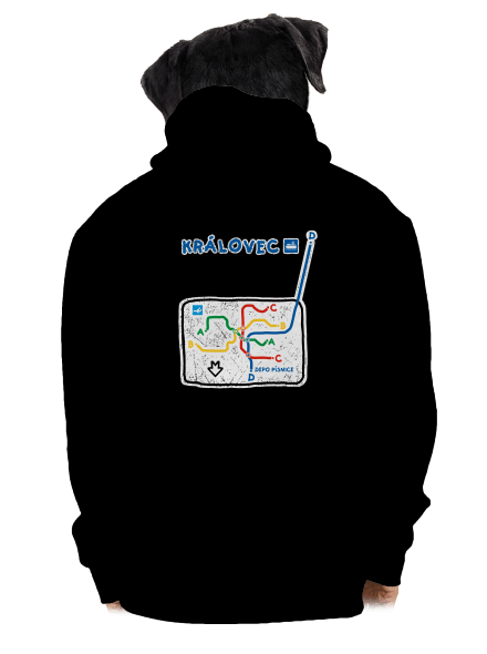 Metro Královec pánská mikina na zip Black