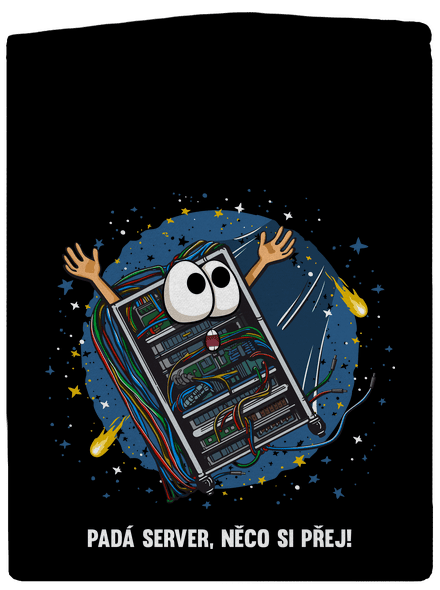 Padá server pánská mikina na zip Black