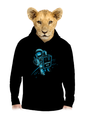 Zaměstnanec měsíce dětská mikina klokanka Black