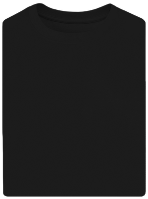 Bez potisku unisex tričko oversized Black