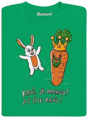 Král je mrkev, ať žije král pánské tričko Kelly Green