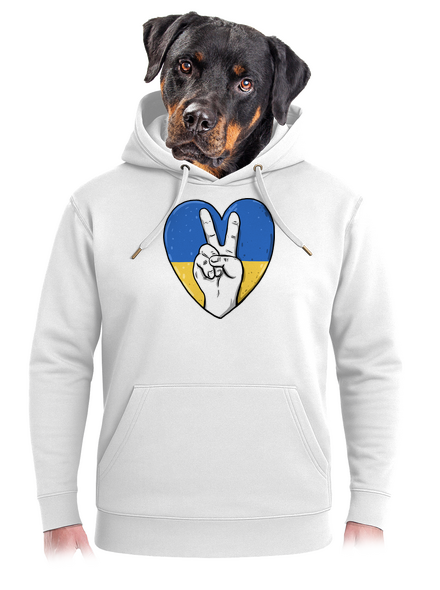 Ukrajina - Mír unisex mikina premium Snowwhite