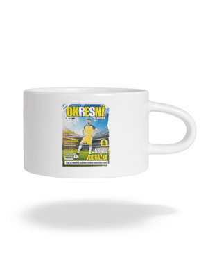 Fotbalová hvězda hrnek makronka White