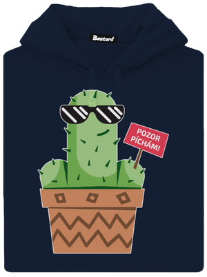 Pozor píchám pánská mikina klokanka Navy