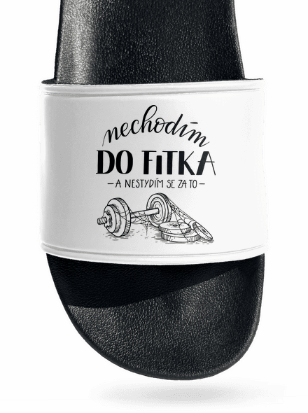 B12: Nechodim do fitka pantofle White