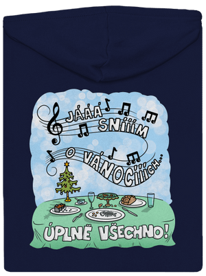 Sním o Vánocích pánská mikina na zip Navy