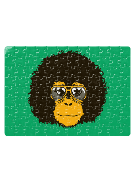 Retro opičák puzzle White