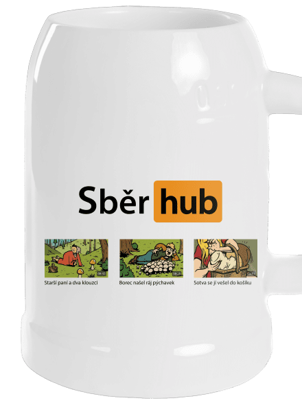 Sběr hub půllitr White