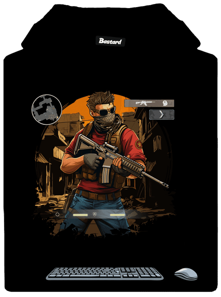 B17: Counter Strike pánská mikina klokanka Black