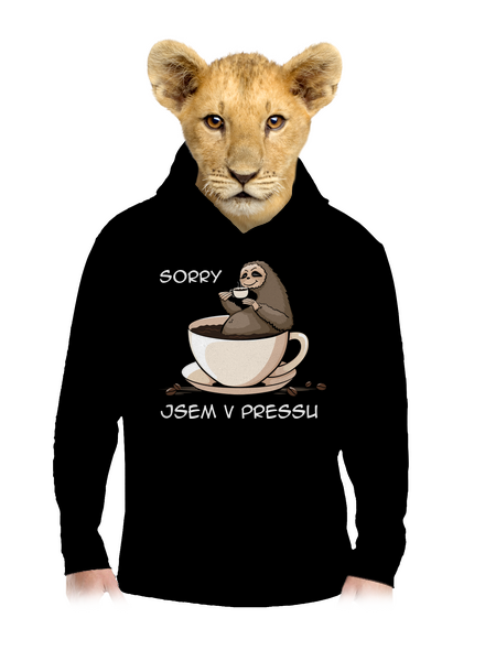 V pressu dětská mikina klokanka Black