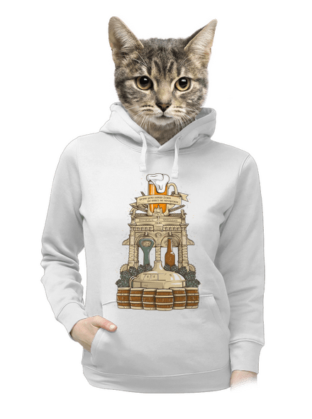 Pivní oltář dámská mikina klokanka White