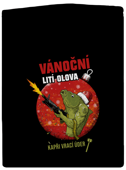 Vánoční lití olova pánská mikina na zip Black