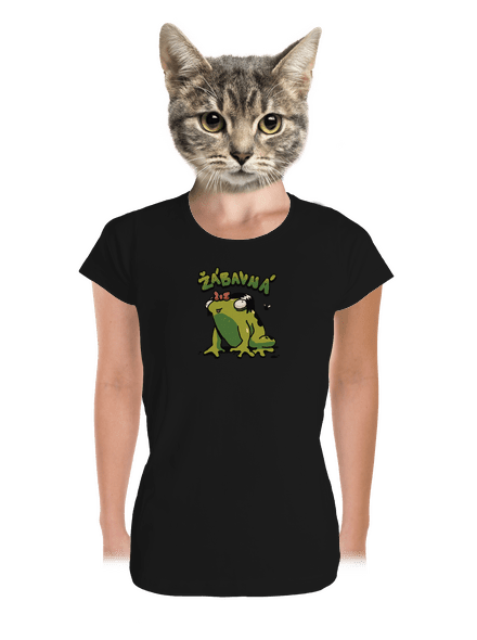 Žábavní dámské tričko premium Black