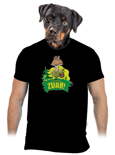 Houbaření zdar pánské tričko Black