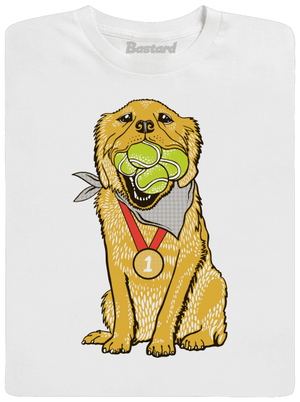 Zlatý retrívr pánské dlouhý rukáv White