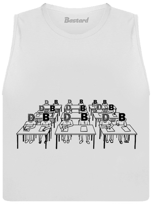 Cimrman: Debil, blbeček dámské tílko volné White