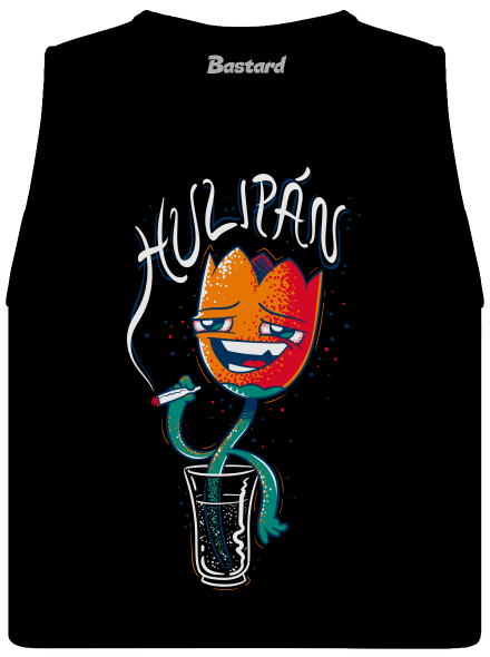 Hulipán dámské tílko volné Black