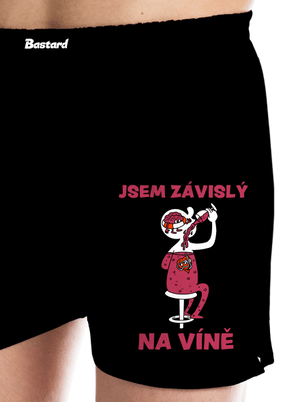 Závislý na víně pánské trenky Black