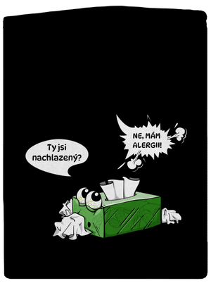 Mám alergii pánská mikina na zip Black